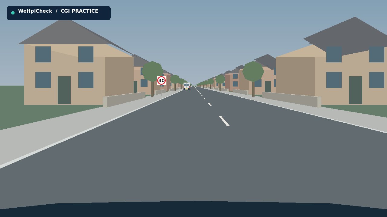 Parked van moving out — illustrative CGI
