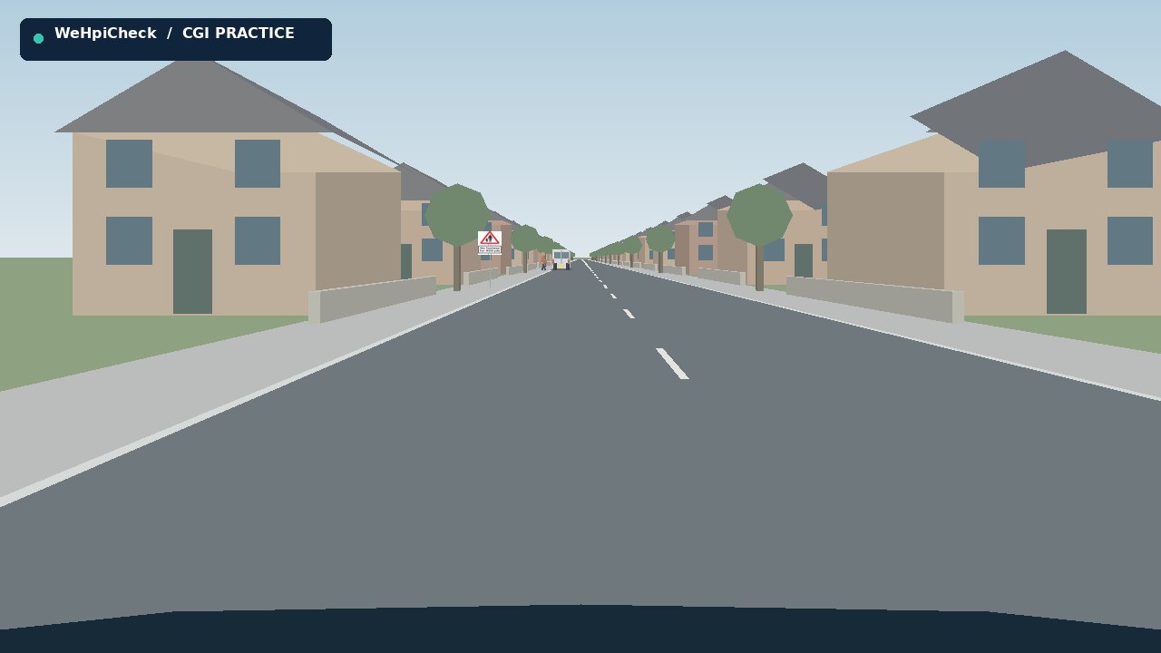 Pedestrian entering from the left — illustrative CGI