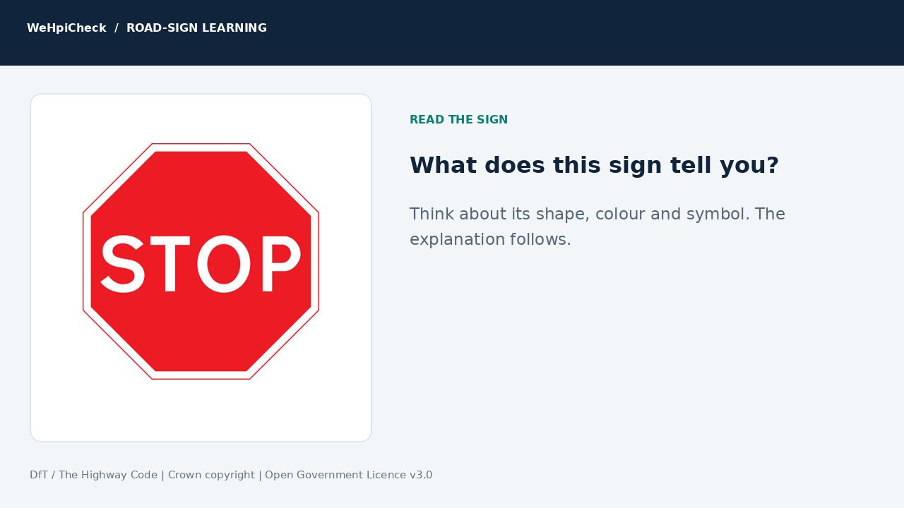 Stop and give way — illustrative CGI