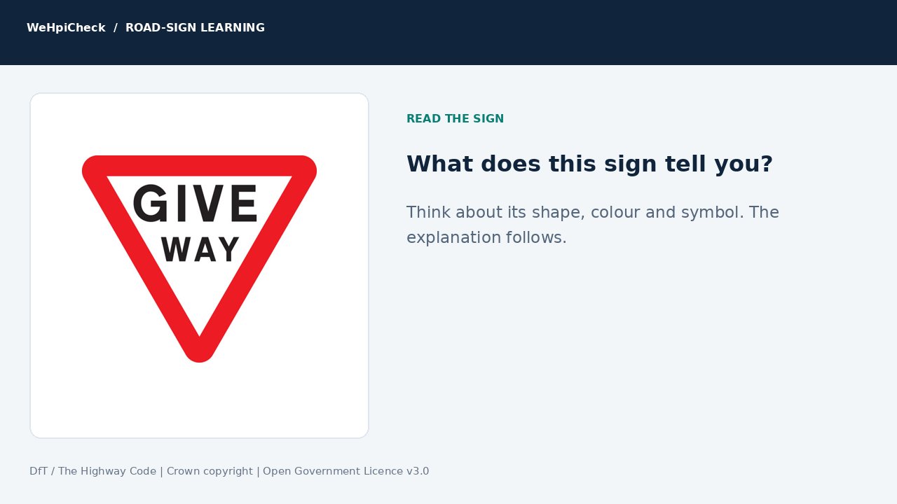Give way — illustrative CGI