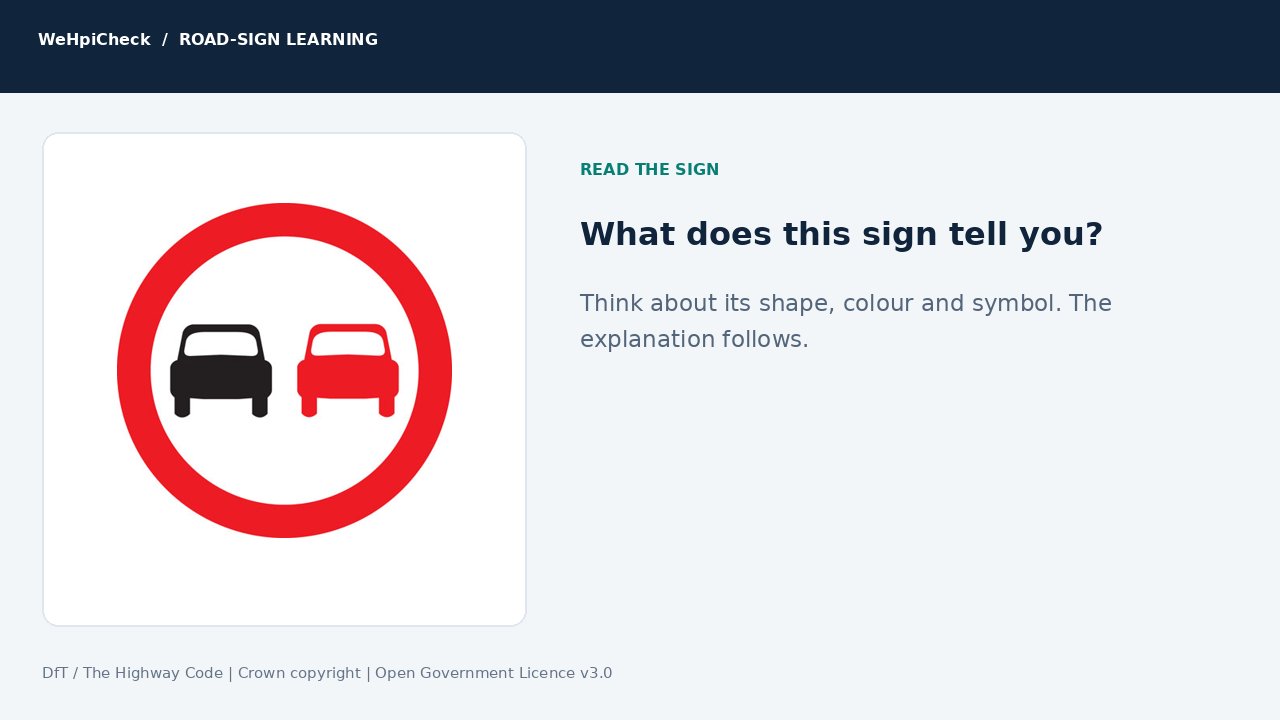 No overtaking — illustrative CGI