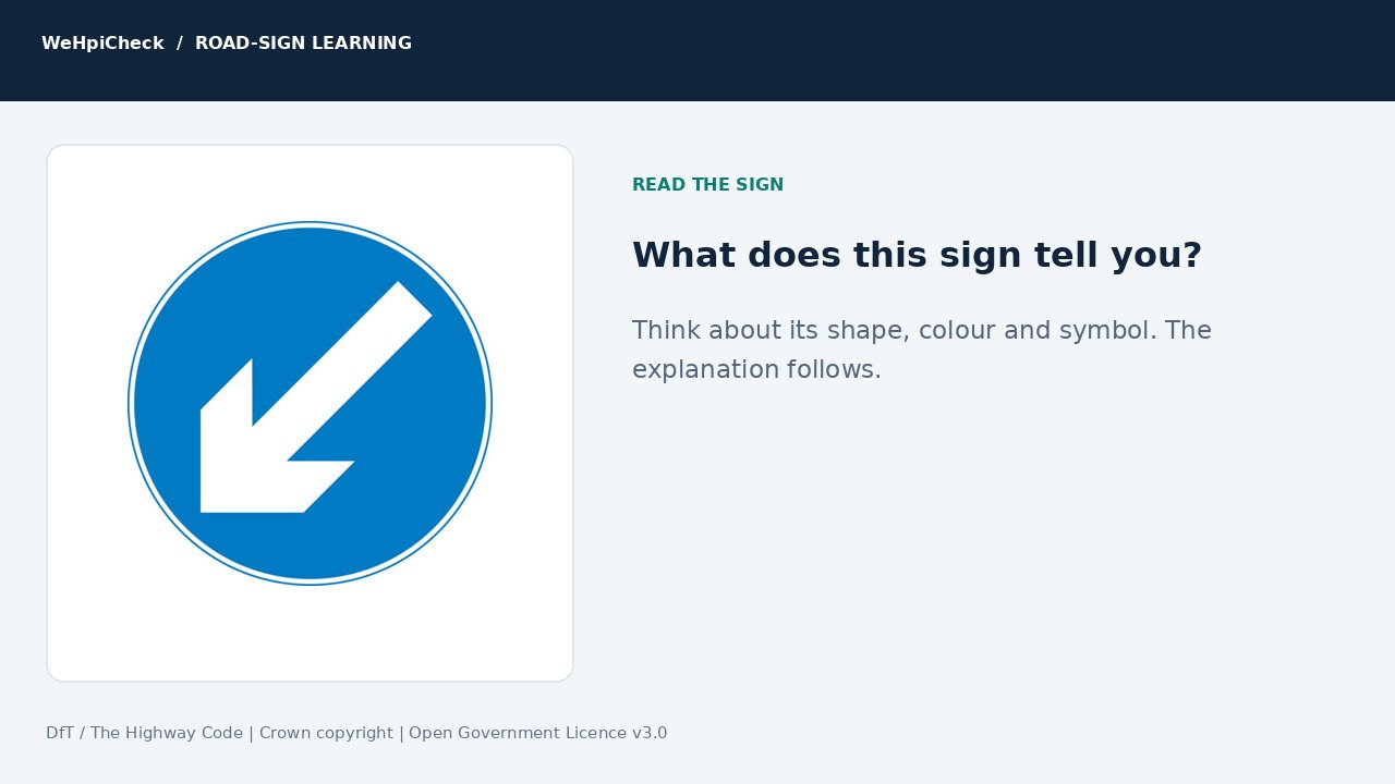 Keep left — illustrative CGI